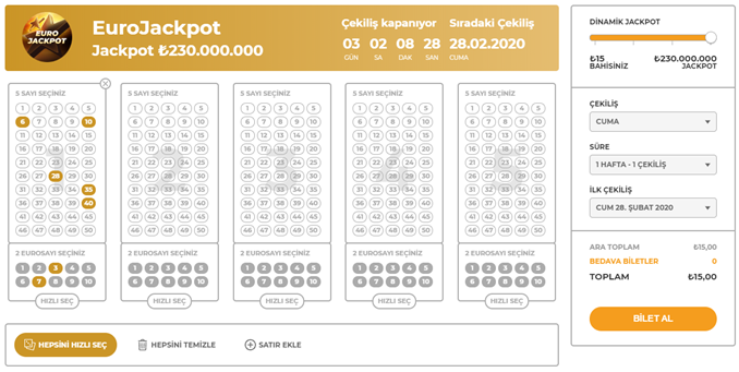 Eurojackpot online kuponu