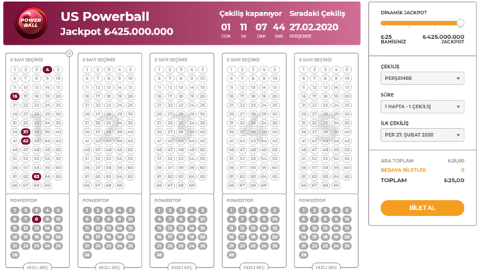 Online Powerball kuponu